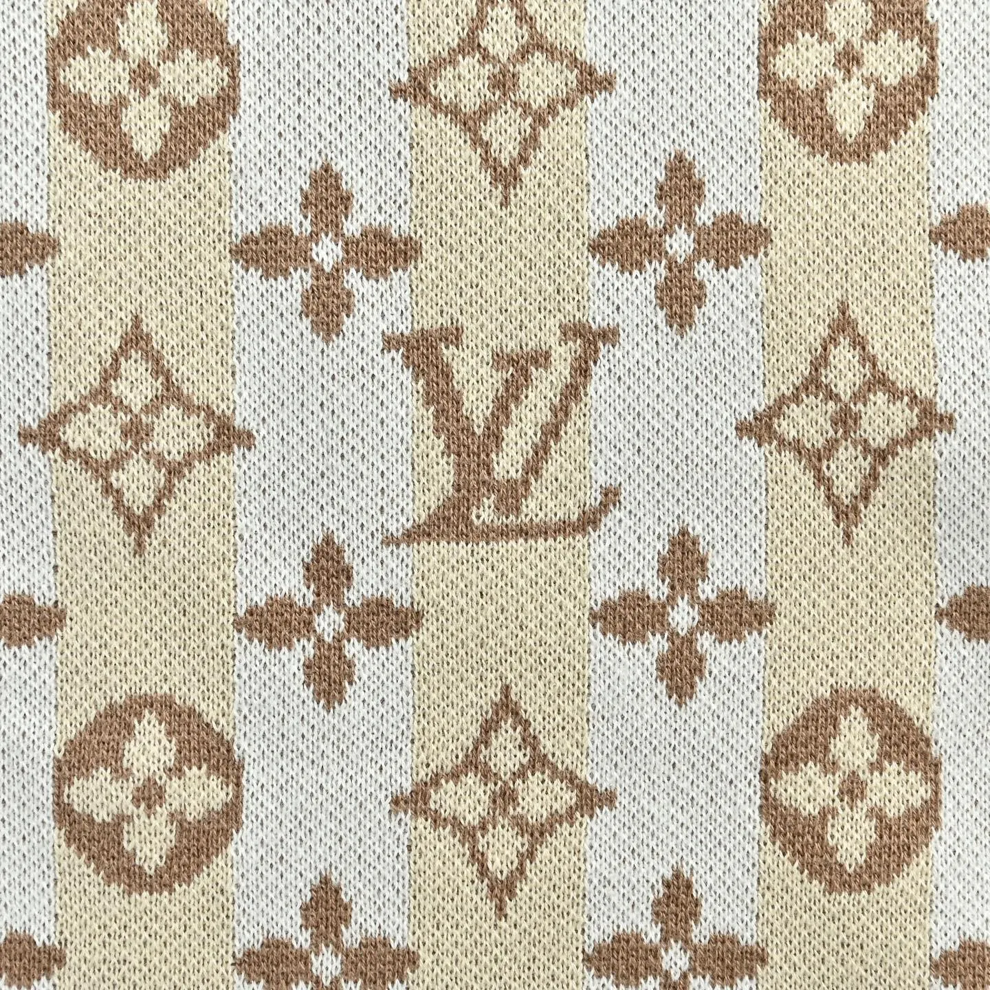 Louis Vuitton/Louis Vuitton 26ss allover old flower jacquard knitted short sleeves